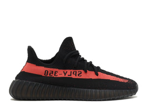 Women Adidas Yeezy Boost 350 V2 Core Black Red Stripe