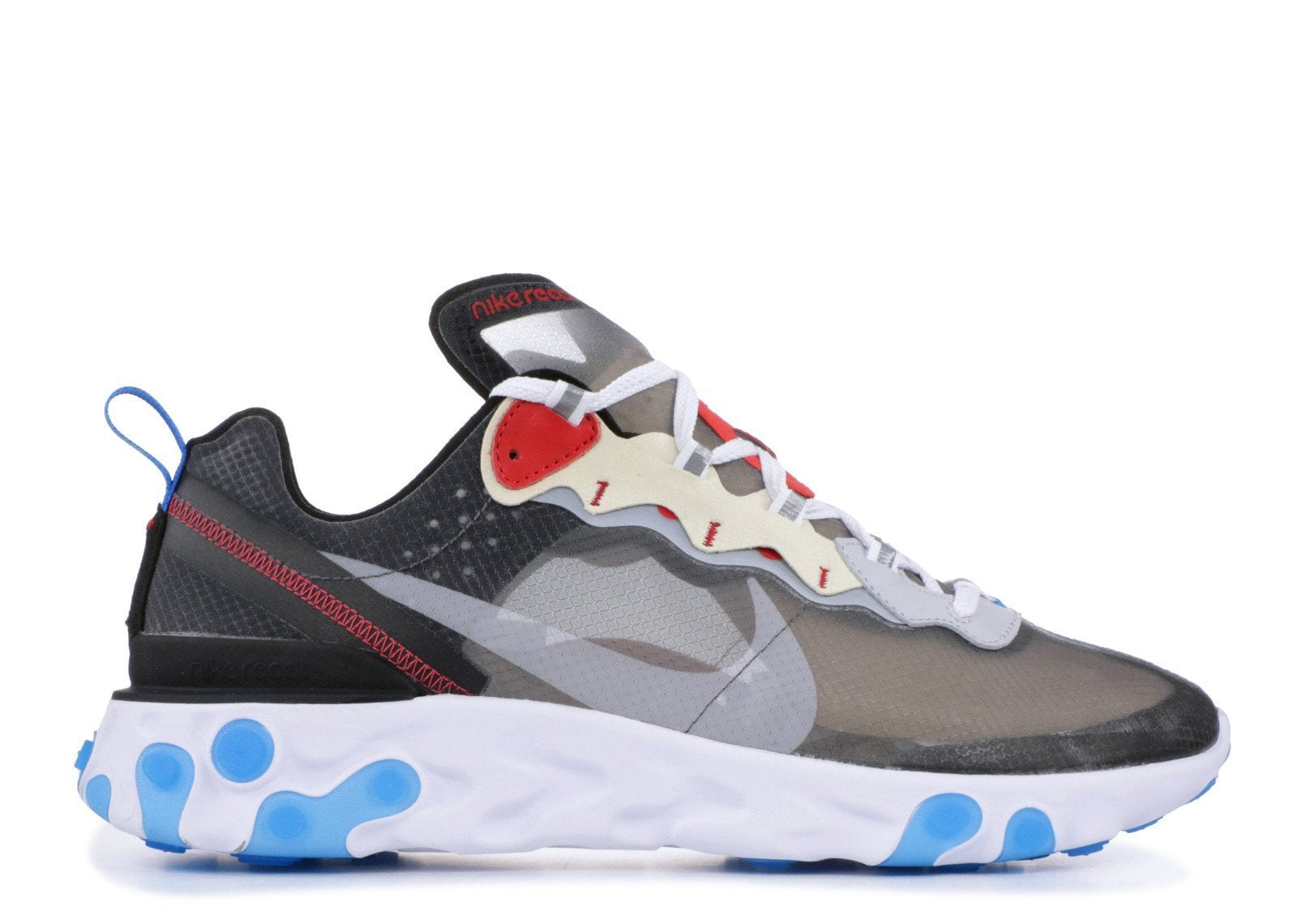 Men NIKE React Element 87 Dark Grey Photo Blue