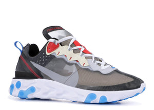 Men NIKE React Element 87 Dark Grey Photo Blue