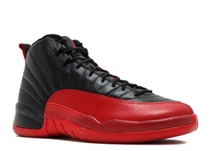 Men Air Jordan 12 Xii Retro Black Varsity Red Flu Game