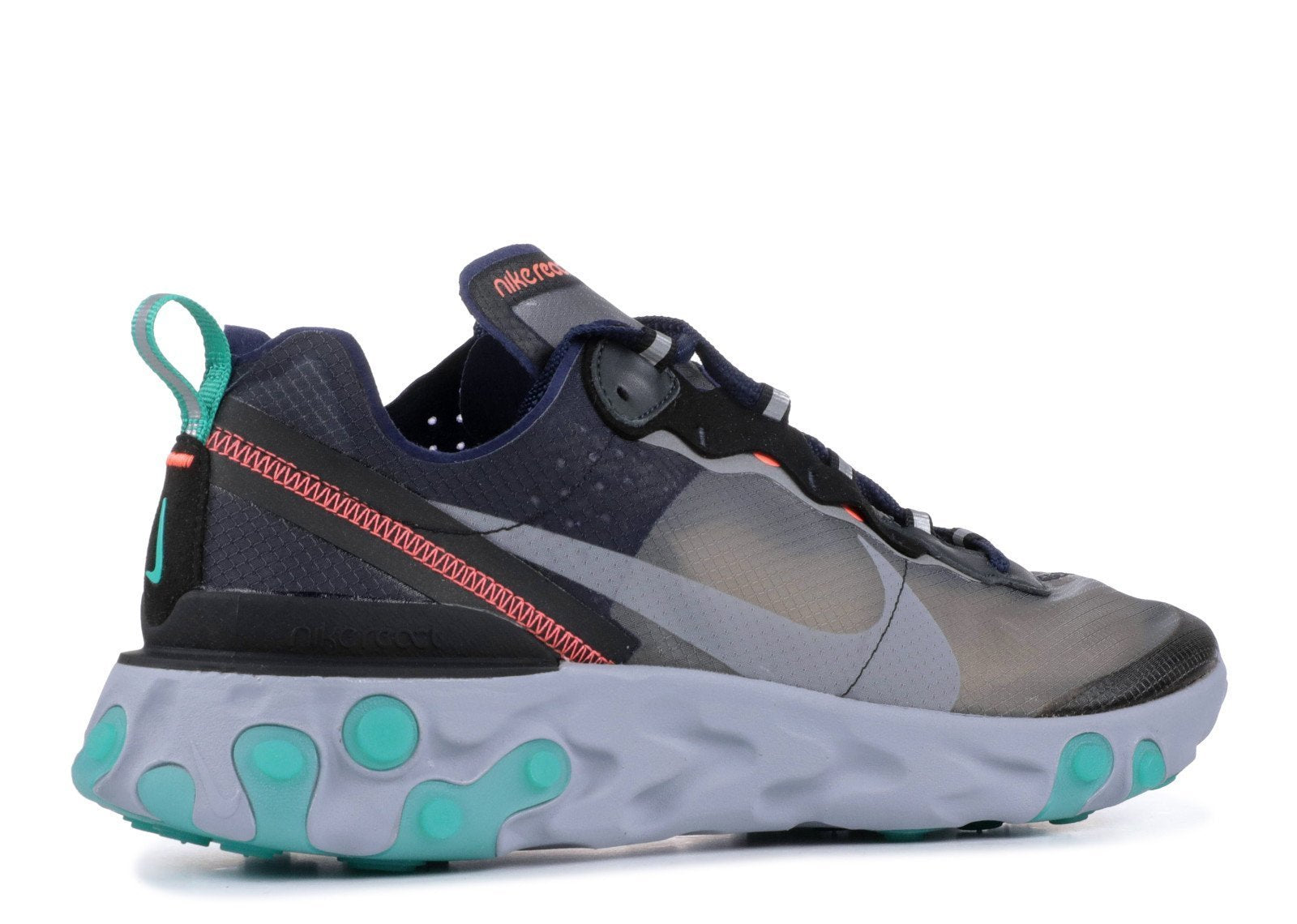 Men NIKE React Element 87 Black Neptune Green