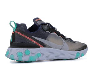 Men NIKE React Element 87 Black Neptune Green